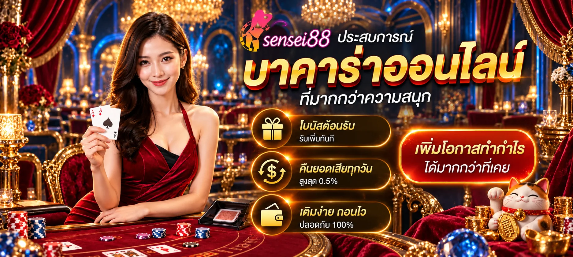 แบนเนอร์ sensei88 คาสิโน บาคาร่าออนไลน์