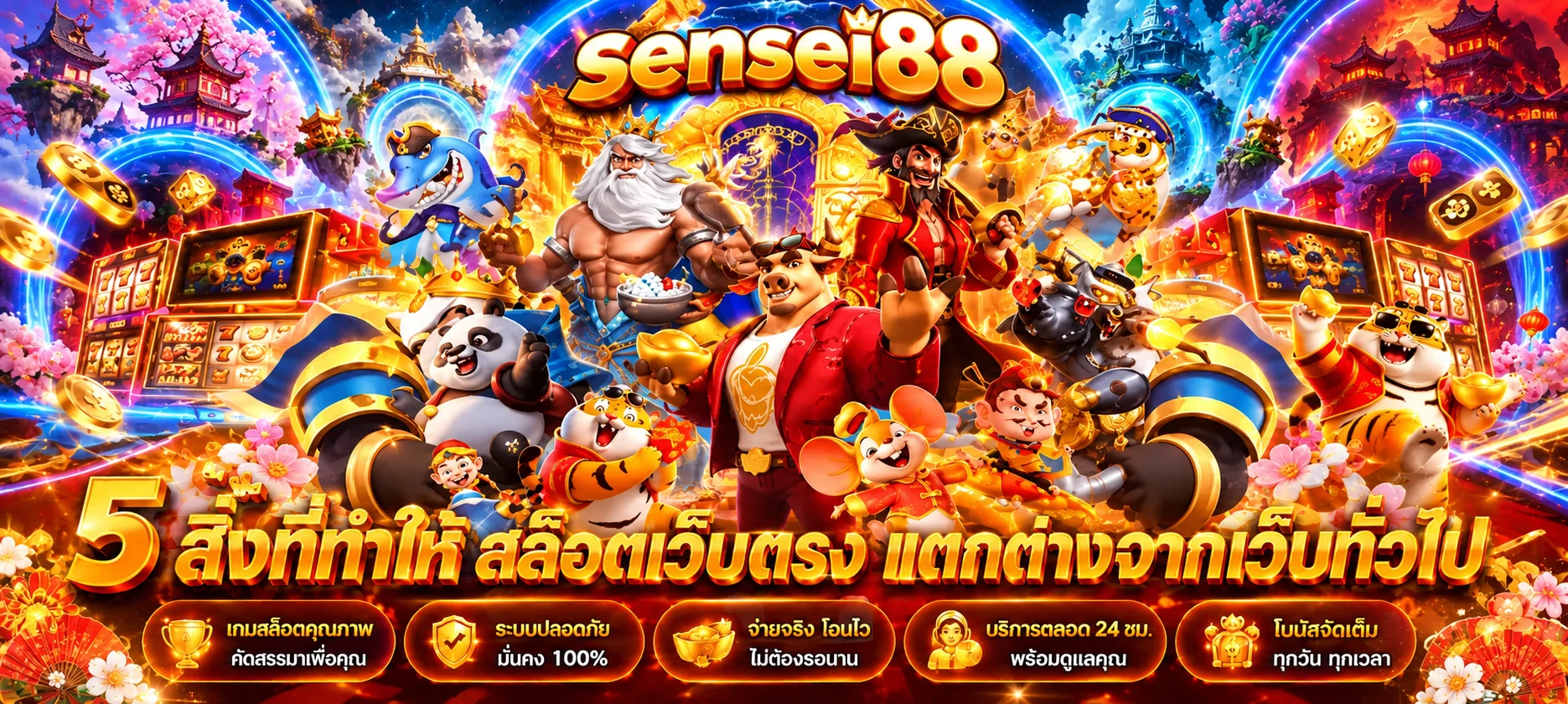 แบนเนอร์ทดลองเล่น sensei88 รวมค่ายเกม
